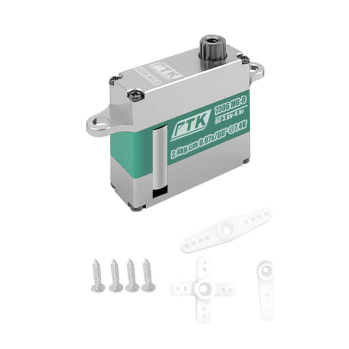 PTK 7306H MG-D - PTK 7306 MG-D 7g Full Metal Digital RC Servo for Fixed Wing Airplane Model