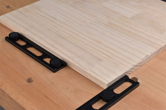 20mm - Fonson Woodworking Planing Stop with 10pcs Dog Hole Bench Dog Clamp Desktop Tenon Workbench T