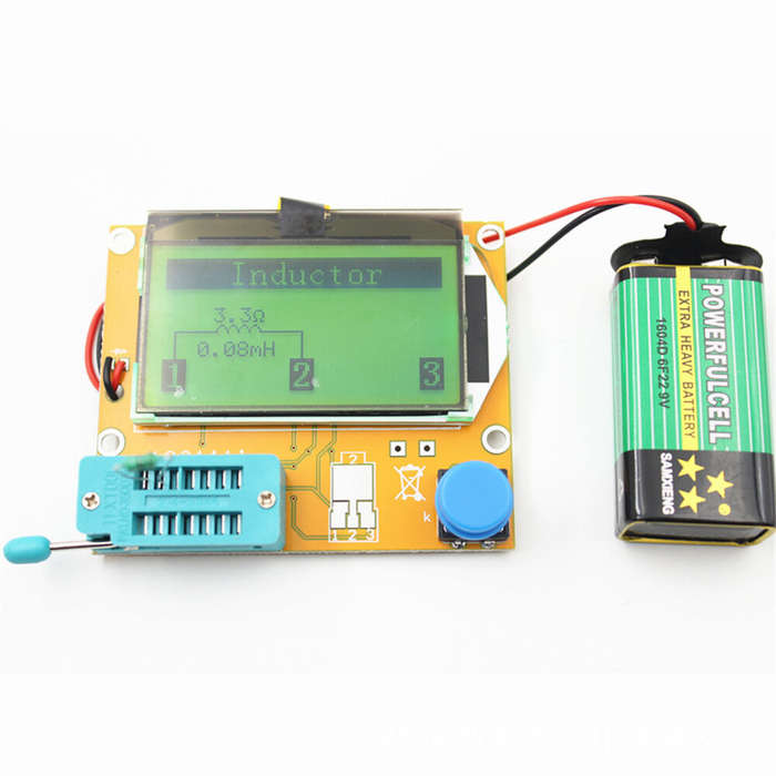 With Battery Box - LCR-T4 Multifunctional Transistor Tester Capacitor Resistor Diode Triode Thyristo