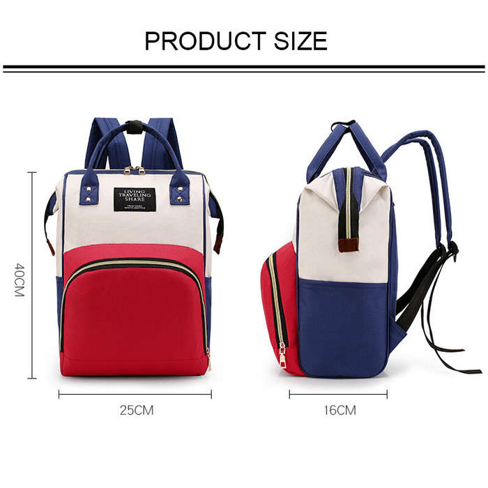 Pink - Multifunctional Large Capacity Waterproof Oxford Cloth Mobile Phone Tablet Diaper Storage Bag