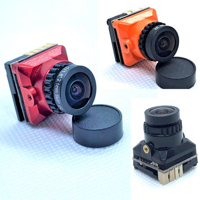 Red - JJA B19 1500TVL 1/3 CMOS 2.1mm Lens Mini FPV Camera With OSD Configuration Board PAL/NTSC for