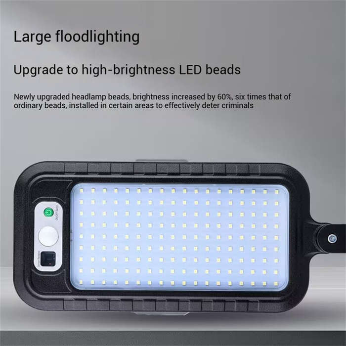 #01 - LED Motion Sensor Solar Wall Light with 15M LED String Lights Remote Control Outdoor LED Secur