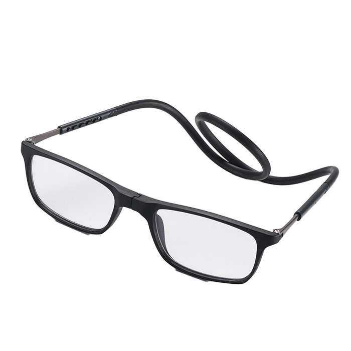 +250 - Magnetic Neck-hanging Foldable Reading Glasses, Anti-Blue Light High-definition Reading Glass