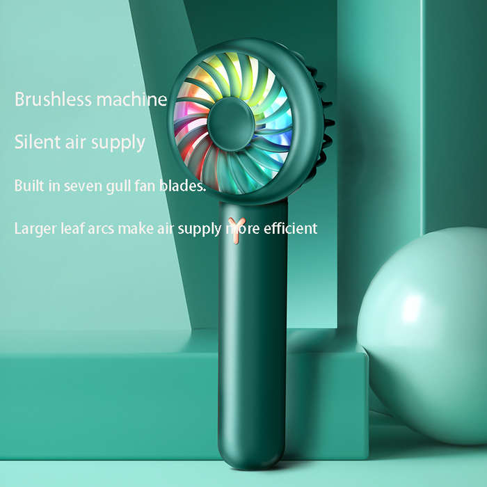 White - AGSIVO Portable Handheld Fan USB Rechargeable 3 Adjustable Speed Cooling Fan