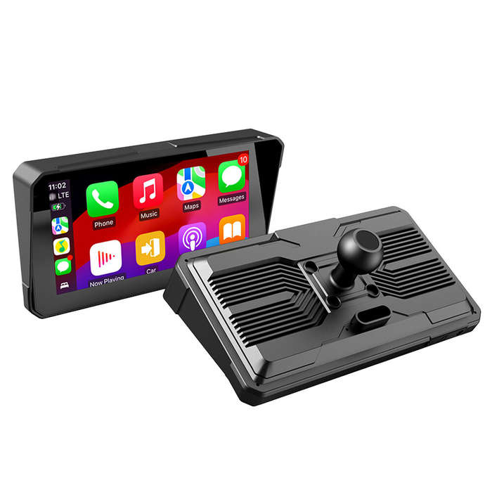 without DVR - YUEHOO M590 6 inch Carplay Motorcycle GPS Navigation IPX8 Waterproof For Wireless CarP