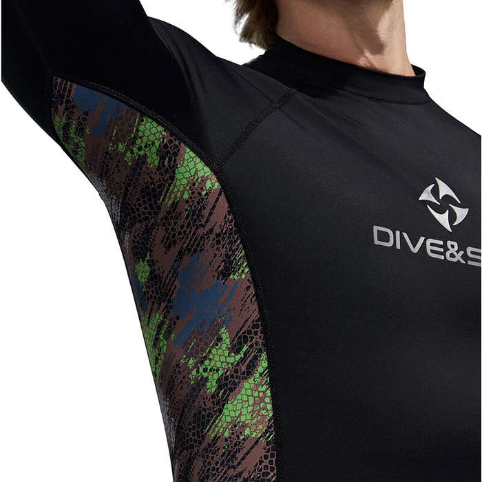 L - DIVE&SAIL Men's Thin Diving Tight Long Sleeve T-shirt UPF50+ UV Protection Quick-drying High Ela