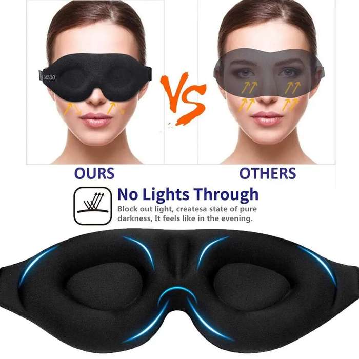 Black - KALOAD Sleep Eye Mask For Men and Women 3D Contour Cup Sleep Eye Mask Concave Molded Night S