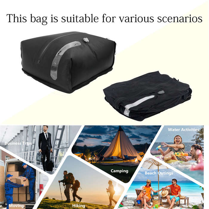 #1 - 16L Vacuum Compression Storage Bag Flat Bottom with Window Travel Backpack 20-24Inch Suitcase O