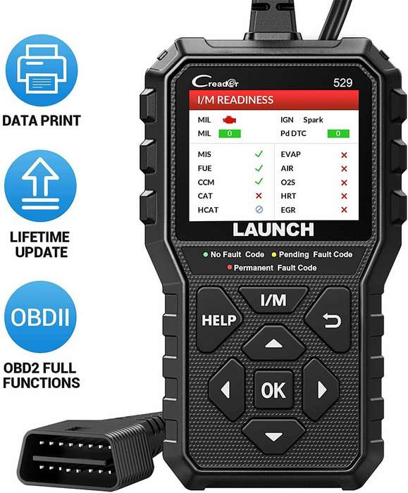 2024 Elite Launch CR529 OBD2 Scanner Automotive Diagnostic Tools OBDII Code Reader Car Diagnost Auto