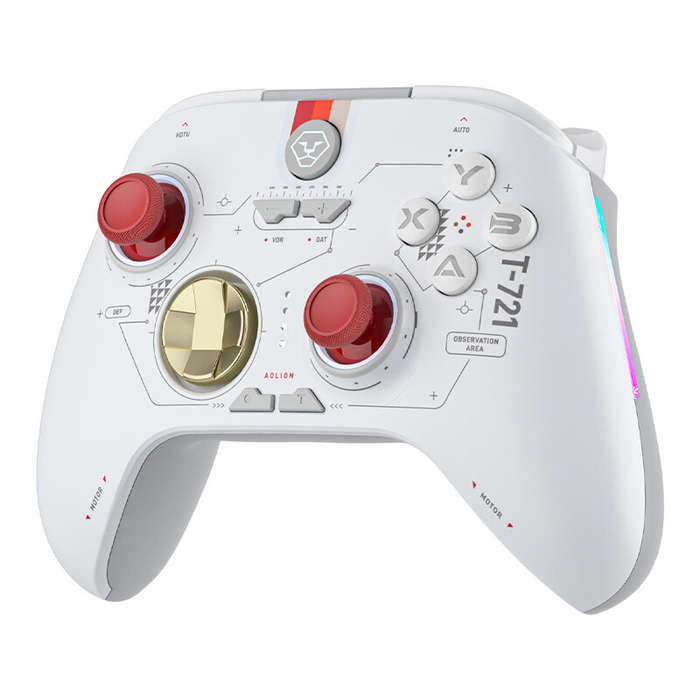 Black - Aolion AL-NS2286 RGB Hall Linear Trigger Wireless Gaming Controller bluetooth Joystick Gamep