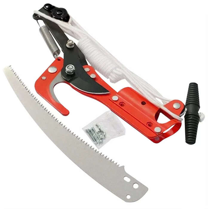 Type1 - 2-in-1 Hand-operated Pruning Saw and High Branch Cutter SK5 Alloy Steel Telescopic Double Pu