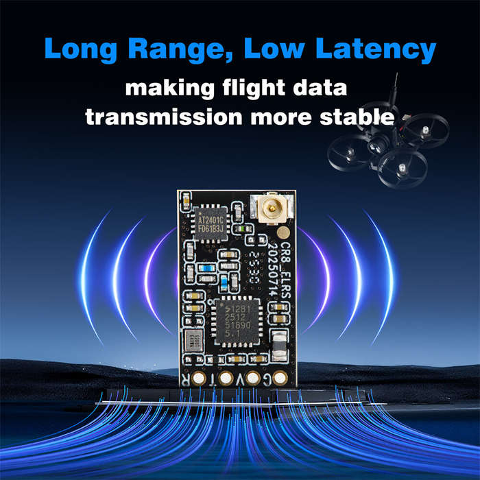 Black - STARTRC CR8 2.4GHz ELRS 0.8g Ultra Lightweight Long Range Low Latency Nano Receiver for FPV
