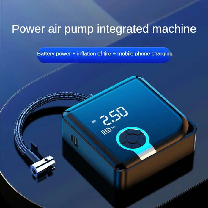 Black - Cordless Car Inflator Pump 12V Portable Digital Air Compressor Car Tyre Inflatable Pump LED