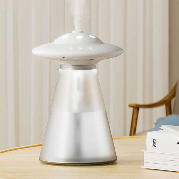 Green - 800ML Smart USB Charging UFO Humidifier Cordless Portable Air Humidifier Essential Oil Diffu