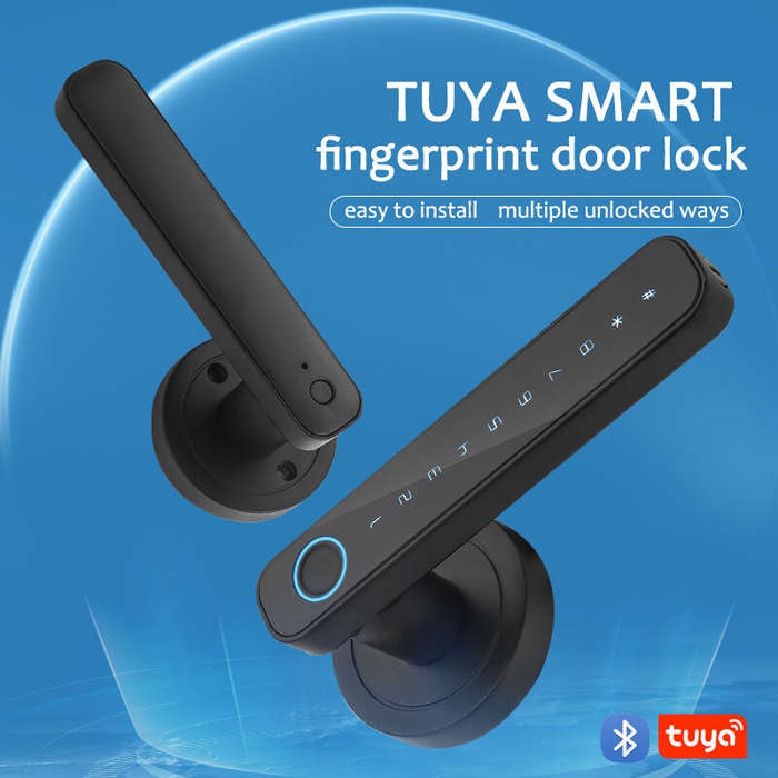 Tuya Smart Door bluetooth Lock Intelligent Anti-theft Door Lock Dynamic Password APP Fingerprint Key