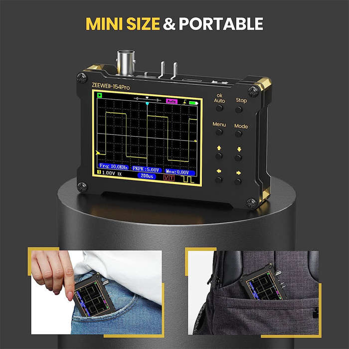 ZEEWEII DSO154Pro Mini Handheld Digital Oscilloscope 154pro 40MSa/s Sampling Rate 18MHz Bandwidth PW