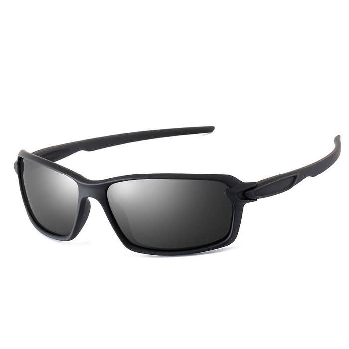 Black + Red - Men Polarized Sunglasses Fashion Square Sports Sun Glasses Male Driving Fishing Goggle