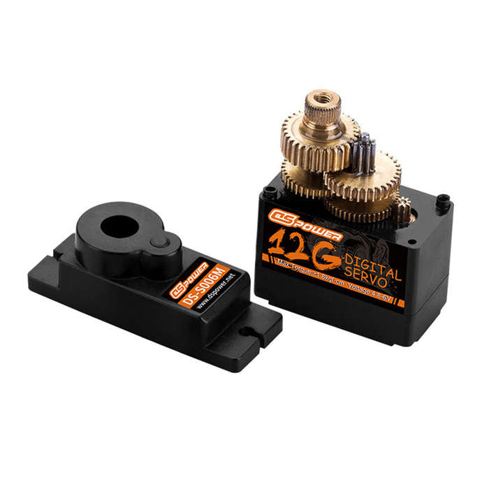 Black - DS-S006M 12G High Torque Digital Servo Copper Gears Adjustment RC Model Robot Drone Accessor