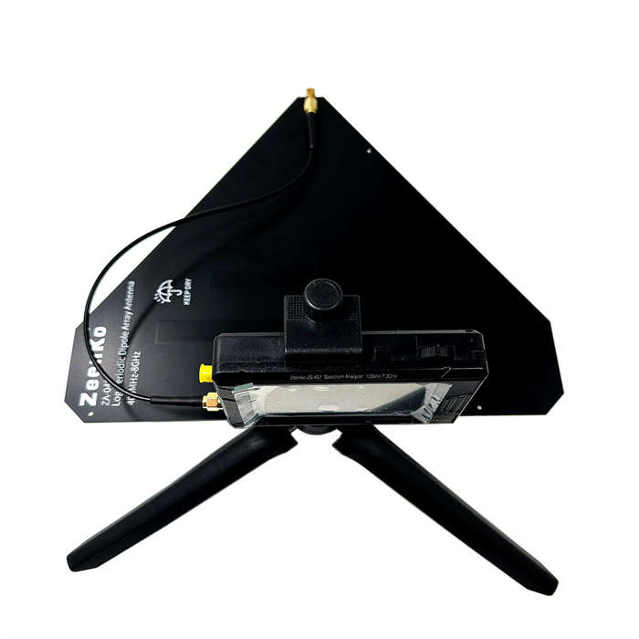 Black - ZA-048 Log-Periodic Dipole Array Antenna 400MHz-8GHz Compact Design 50 Input Resistance High