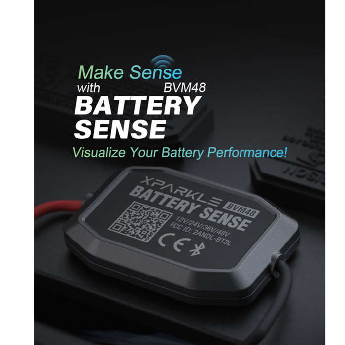 Black - Xparkle BVM02 bluetooth Battery Monitor Real Time Monitoring for Cars Yachts Off-Road Vehicl