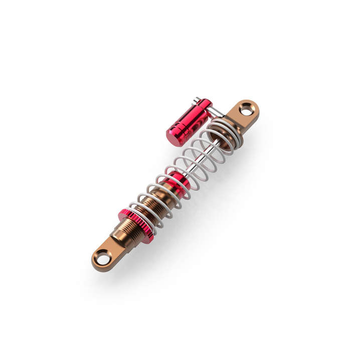 Red - 4PCS Upgraded Metal Hudraulic Shock Absorber Damper 1205-BZ01 for SG Pinecone Forest 1205 1/12