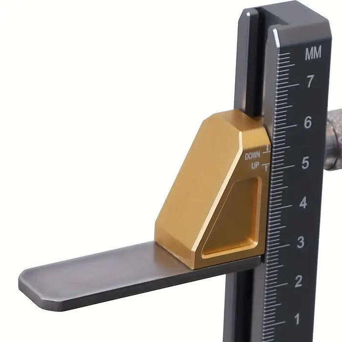 Metric - Aluminum Alloy Height Gauge Adjustable Table Saw Depth Measuring Tool Inch Metric Units Pre