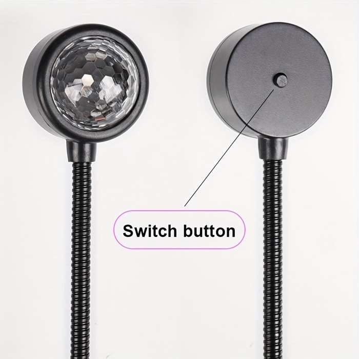 USB Car Atmosphere Lamp Music Rhythm Projector LED Car Magic Ball Lamp Party Stage Stage Voice Contr