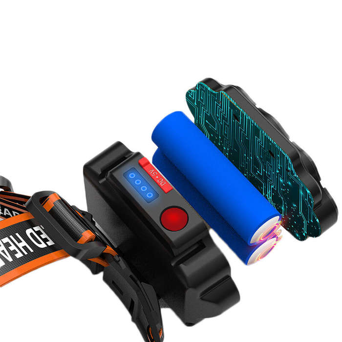 BIKIGHT 4-Modes 8*XPG LED Headlamp USB Rechargeable Long Shoot Camping Head Light 18650 Fishing Lant