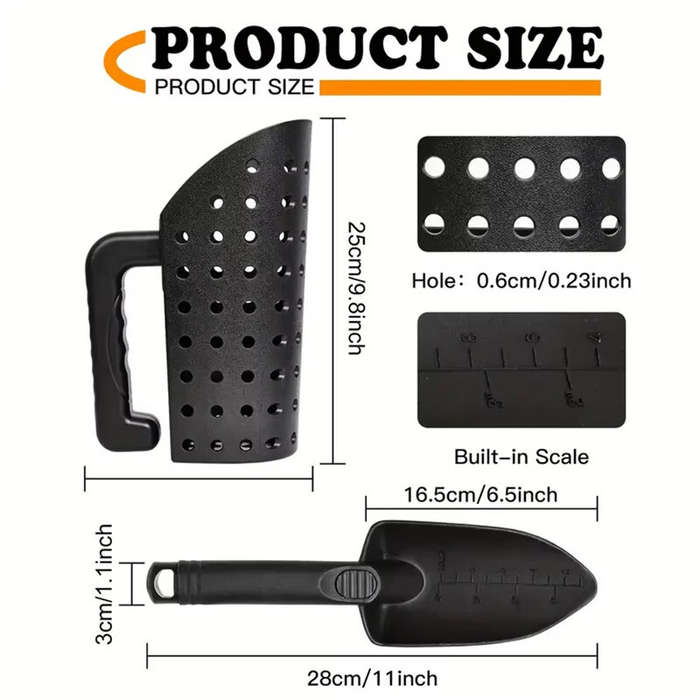 Type A - ABS Plastic Sand Scoop and Shovel Digging Tool Sand Sifter Beach Gold Digging Filter Tool f