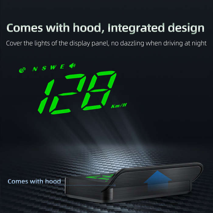 Green - M1 Multifunctional New Energy Car HUD Head-up Display GPS Speedometer Dashboard Projection G