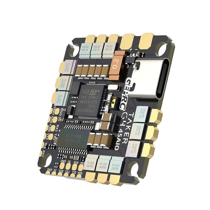 FC&ESC - 9g 25.5x25.5mm GEPRC GTAKER G4 45A AIO Flight Controller OSD Integrated with 45A 4in1 Brush