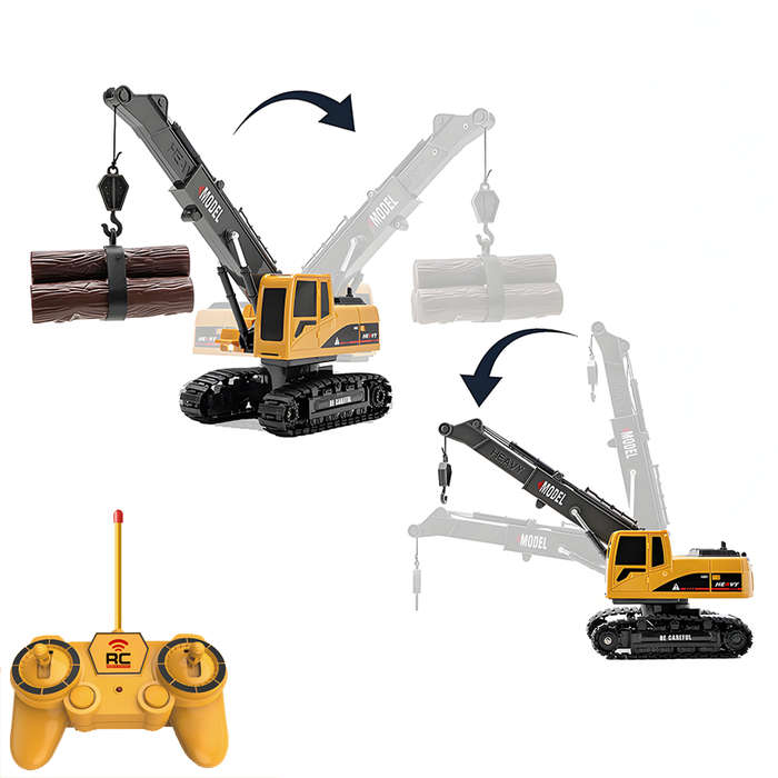 01 - 689-838A 2.4G 6CH 1/20 RC Truck+1/22 RC Crane 2-IN-1 Remote Control Car Vehicle Models RTR for