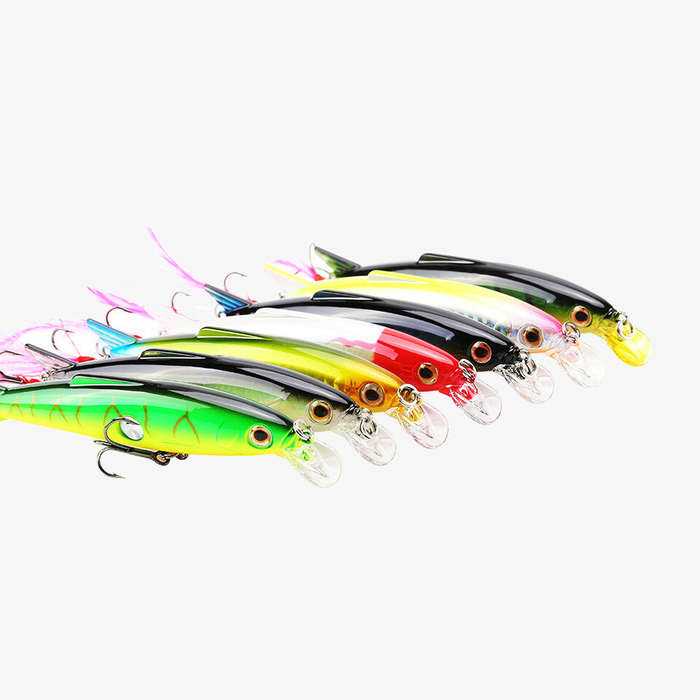 #3 - SeaKnight SK007 Minnow 16g 100mm 0.6-1.2M 1PC Fishing Lures with Feather Artificial Baits Swimb