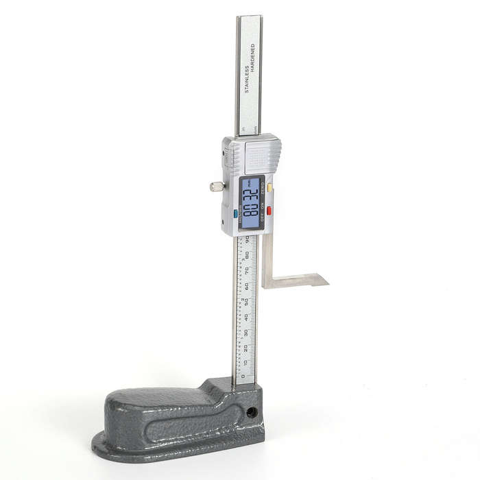 Silver - Digital Height Gauge 0-150mm Measuring Range High Accuracy 0.0005 Inch Resolution Inch and
