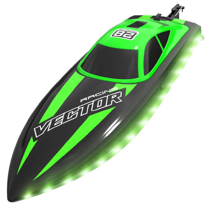 Red - Volantexrc 79506 VECTOR28 2.4G 2CH RTR RC Boat Waterproof 25km/h High Speed with LED Light Wat