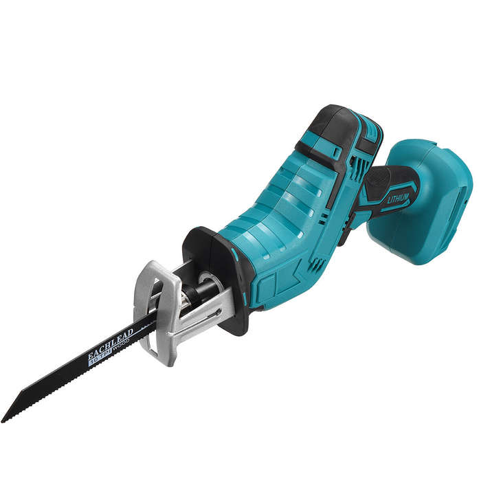 A - 18V 10mm Coedless Electric Reciprocating Saw Variable Speed Metal Wood Cutting Tool Electric Saw