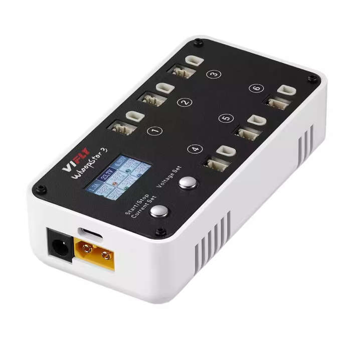 Red - VIFLY WhoopStor 3 40W 1.3A*6 6 Ports DC 1S Lipo Battery Charger Discharger with Storage Functi