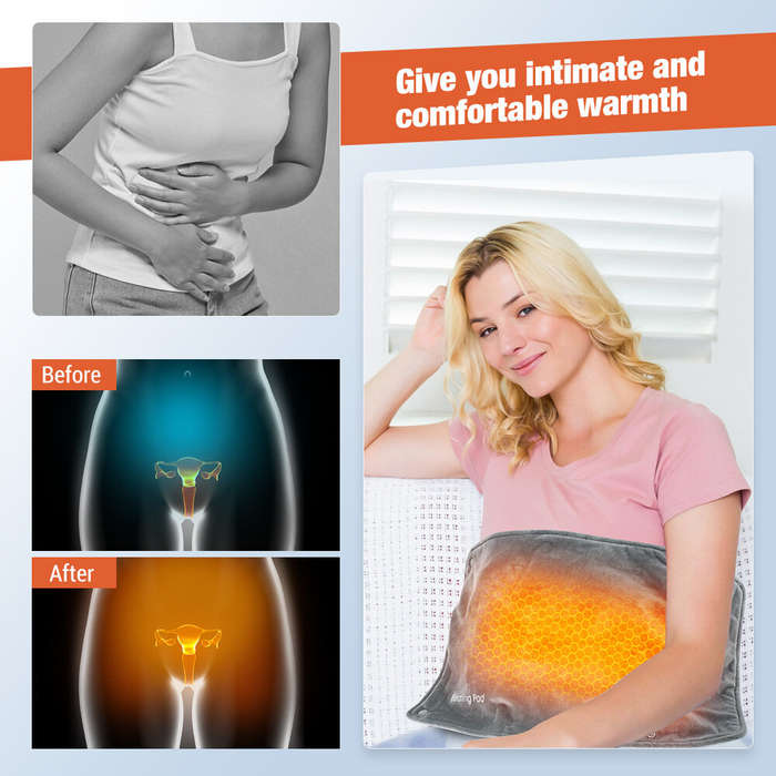 Grey - TENGOO 30x50cm USB Graphene Electric Heating Pad Portable Foot Heater Winter Hand Warmer Abdo