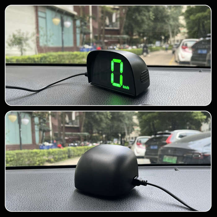 #1 - Car GPS HUD Digital Speedometer Display Green Light Plug and Play Big Font Car Electronics Acce