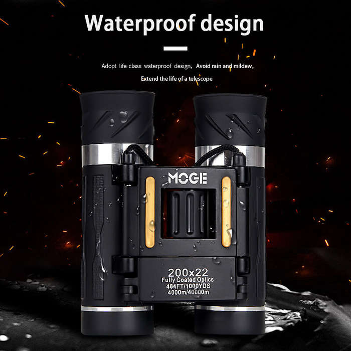Moge 200X22 Upgraded Zoom HD Telescope Camping Hunting Outdoor Travel Pocket Mini Powerful Binocular