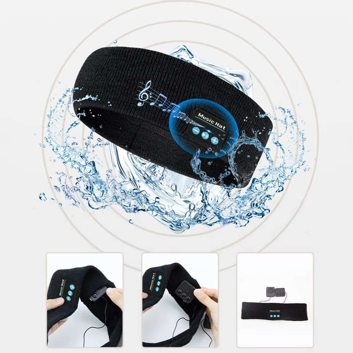 Grey - KALOAD Wireless Stereo Bluetooth V5.0 Headphones Headband Charging Removable Washable Sweat-a