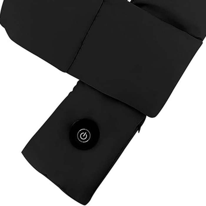 Black - TENGOO Winter Intelligent Heated Scarf Neck Protection USB Electric Heating Shawl Feather Co
