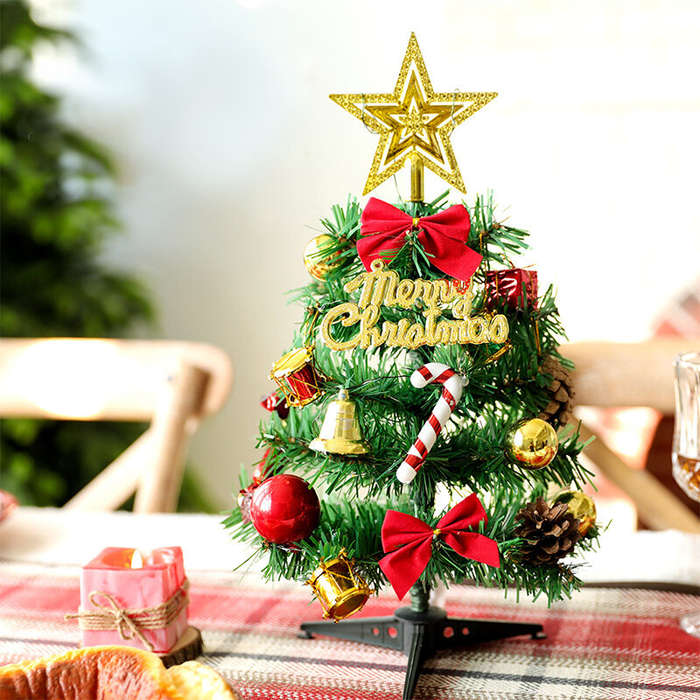 Warm Light - 30cm Mini Christmas Tree Decoration with Lights Christmas Tree Set With Lights Christma