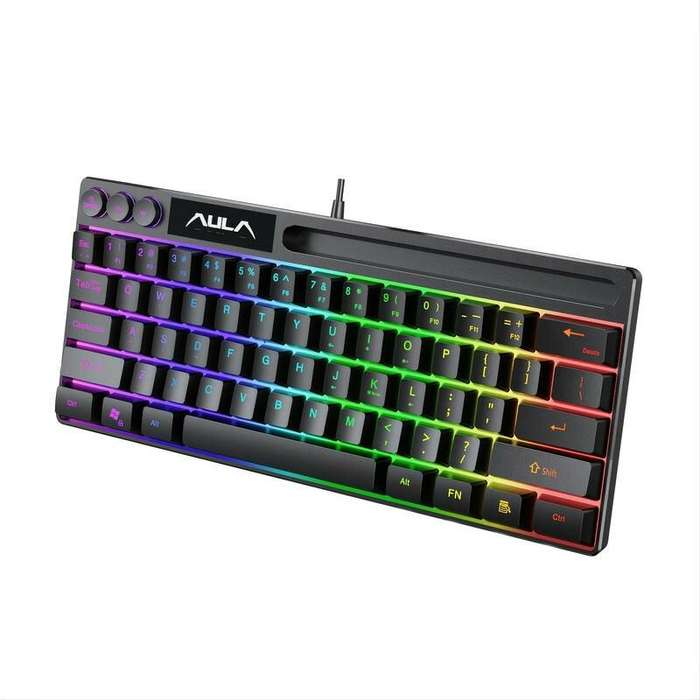 AULA F3061 61 Keys RGB Wired Membrane Gaming Keyboard USB Interface For PC/Laptop Connection Phone S