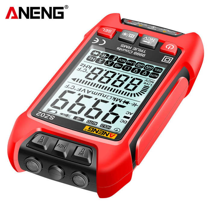 Orange - ANENG SZ02 9000 Counts Auto Range True RMS Digital Multimeter High Precision Resistance Fre