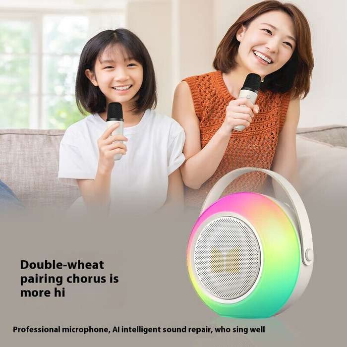 Purple - Monster M8 bluetooth 5.4 Speaker Portable Speaker with Dual Microphone RGB Colorful Light 5