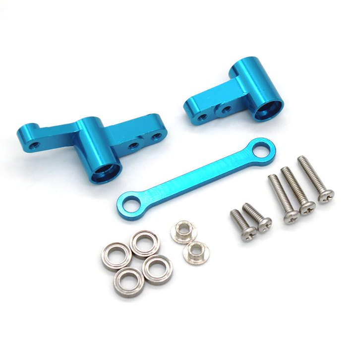 Purple - Metal Upgrade Steering Assembly Modification With Bearings For MJX 14209 14210 RC Car Parts