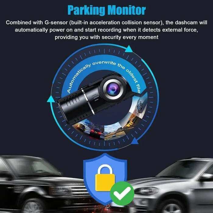 Black - J06 Car DVR 3 Channel HD 1080P 3Lens Inside Vehicle Dash Cam Three Way Camera DVR Recorder V