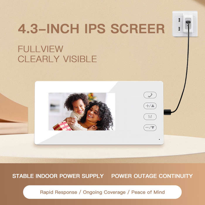 White - Y8-KP2 2.4G Bluetooth Visual Doorbell Wireless Installation Infrared Night Vision Two Way Vi
