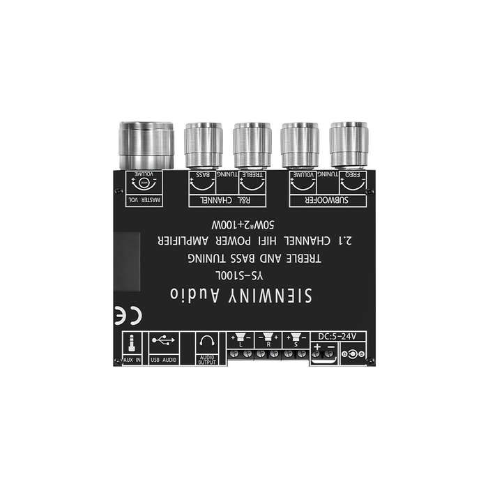 YS-S100L 2.1 Channel bluetooth 5.0 Audio Amplifier Board 50W2+100W High Power Subwoofer Stereo Ampli